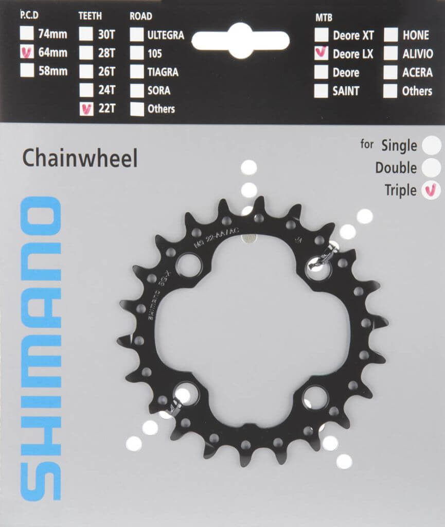 Shimano Kettenblatt SLX FCM677/665 22Z