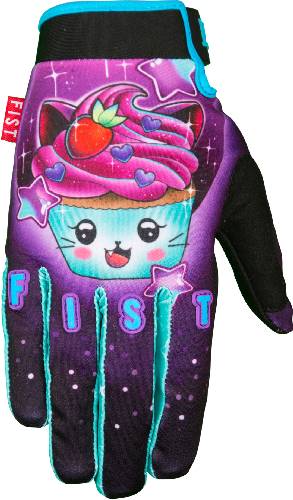 Fist Handschuhe Cupcake violett/schwarz